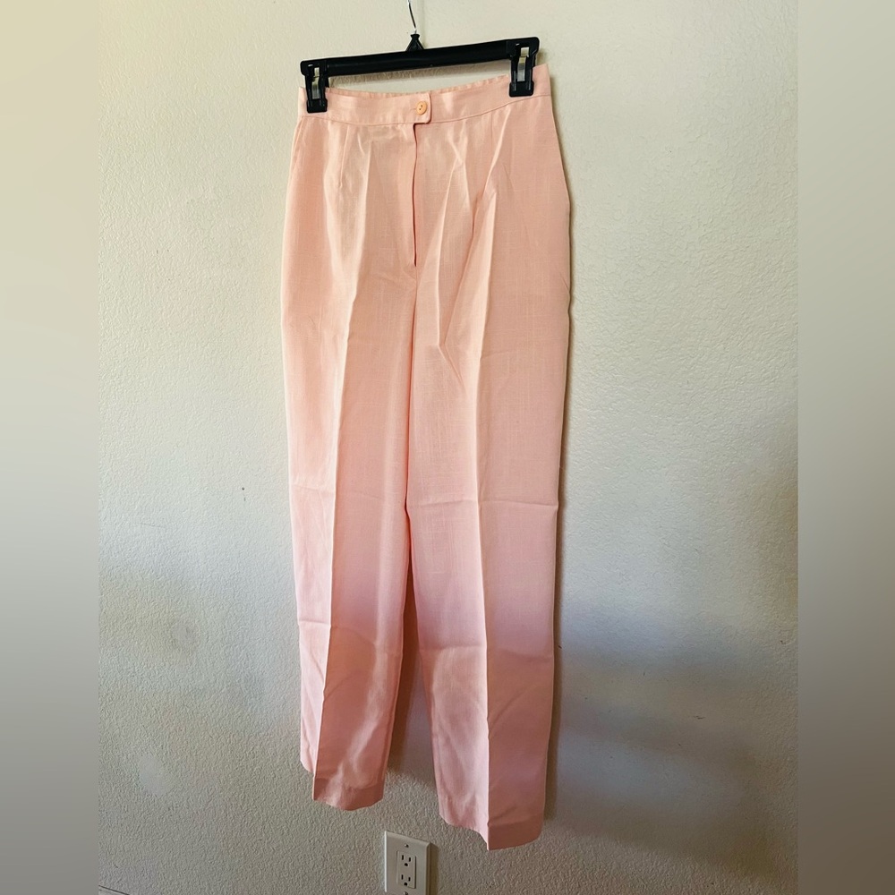 High-Waist Wide-Leg Women's Pants - Light Pink